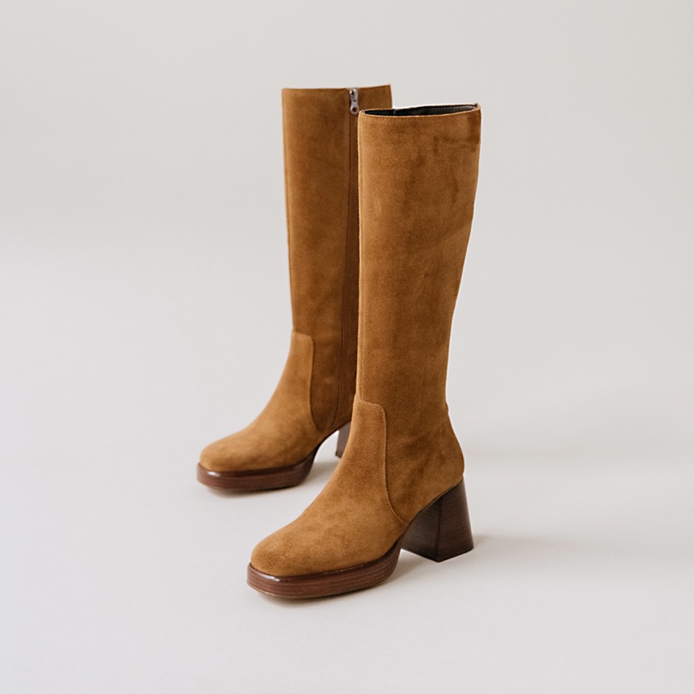 Jonak Paris Brown Suede Platform Boots